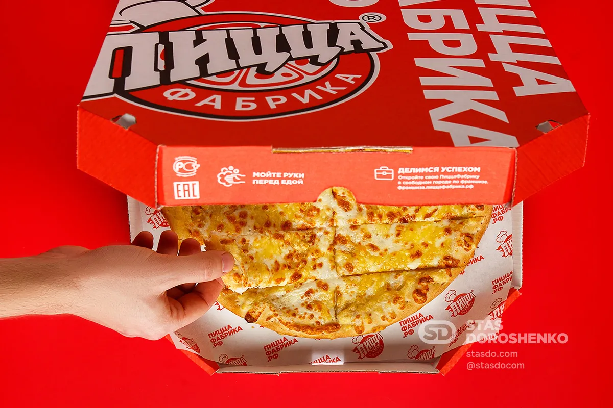 Логотип, брендинг и маркетинг франчайзинговой сети «ПиццаФабрика» с нуля